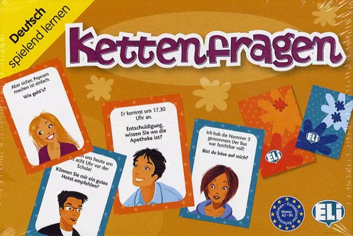Gra językowa Niemiecki Kettenfragen. Opr. karton [KSIĄŻKA]