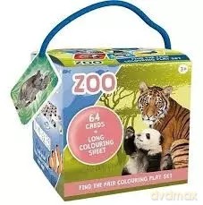 Gra Memory + kolorowanka. ZOO. 64 karty [KSIĄŻKA]