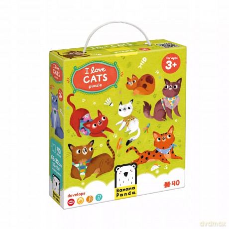 I Love Cats. Puzzle 3+ [KSIĄŻKA]