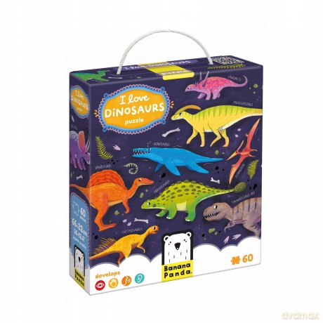 I Love Dinosaurs. Puzzle 4+ [KSIĄŻKA]