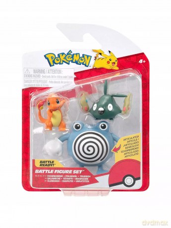 Jas Pokemon Fig 3pk Charm Trub Poliwhirl