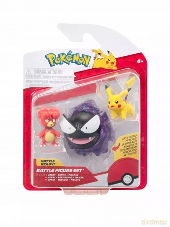 Jas Pokemon Fig 3pk Magby Pikachu Gastly