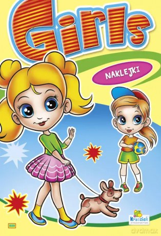 Kolorowanka z naklejkami. Girls. Dziewczynka z pieskiem [KSIĄŻKA]