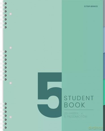 Kołozeszyt A4/100k kratka Studentbook 5przedm A 5