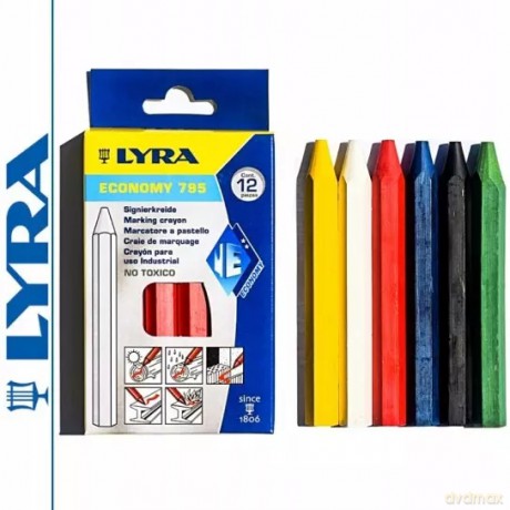Kreda LYRA 795 do oznaczeń, długość 110mm biały