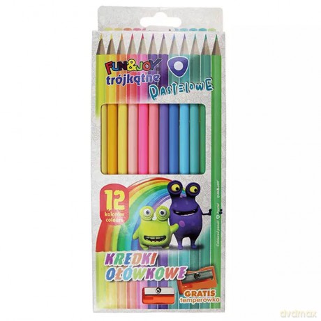 Kredki ołówkowe 12kol/180 Pastel pudełko