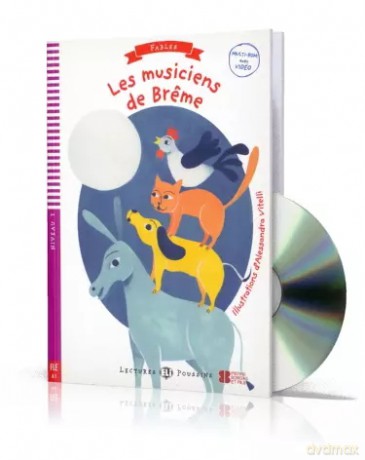 LF Les musiciens de Breme książka + CD A1 - adaptacja: Dominique Guillemant [KSIĄŻKA]