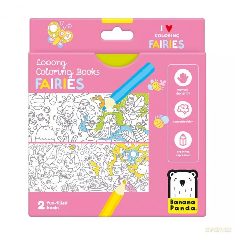 Looong Coloring Books - I love coloring. FAIRIES [KSIĄŻKA]