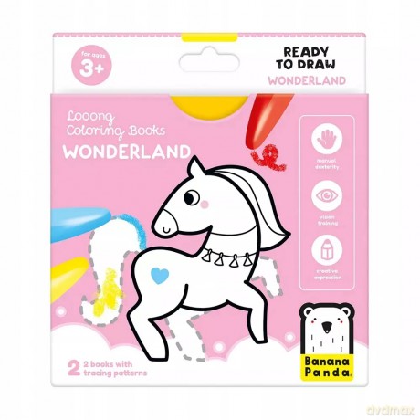 Looong Coloring Books - Ready To Draw. WONDERLAND 3+ [KSIĄŻKA]