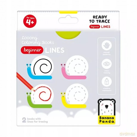 Looong Coloring Books - Ready To Trace. BEGINNER LINES [KSIĄŻKA]