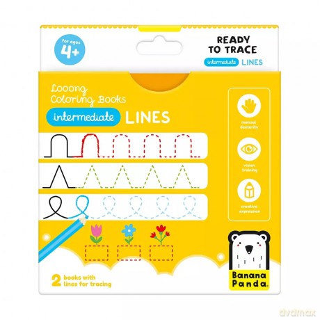 Looong Coloring Books - Ready To Trace. INTERMEDIATE LINES [KSIĄŻKA]