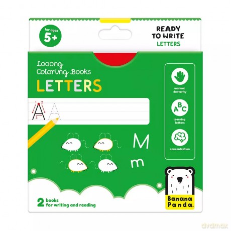 Looong Coloring Books - Ready To Write. LETTERS 5+ [KSIĄŻKA]