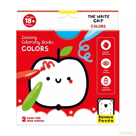Looong Coloring Books - The Write Grip. COLORS 18m+ [KSIĄŻKA]