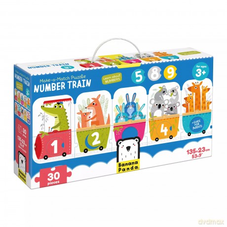 Make-a-Match Puzzle. Number Train 3+ [KSIĄŻKA]