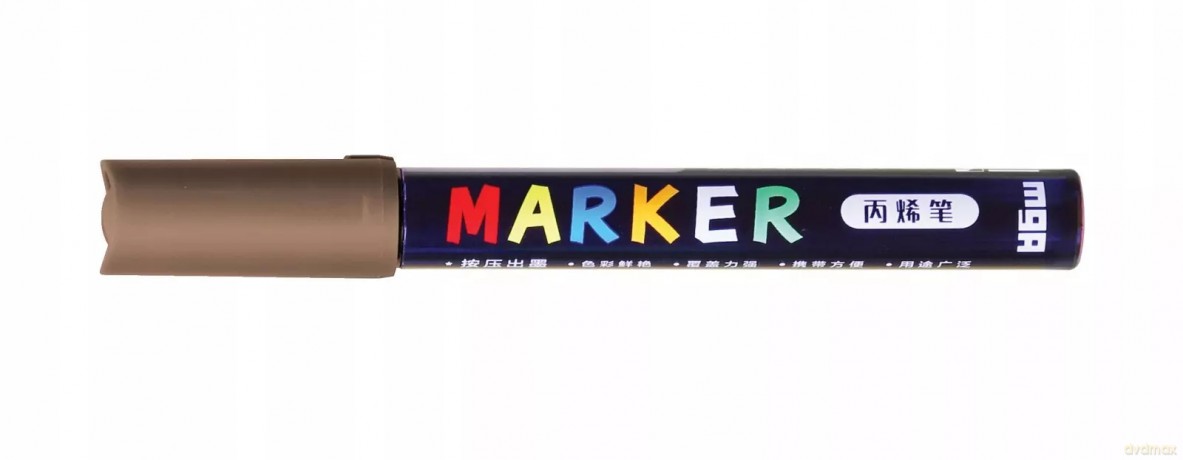 Marker akrylowy M&G 1-2 mm brązowy