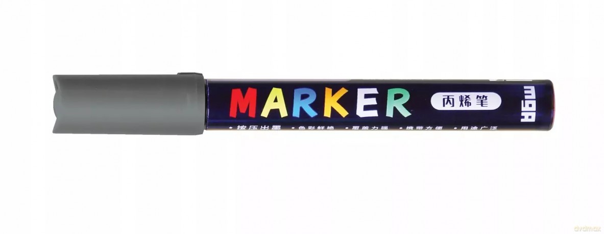 Marker akrylowy M&G 1-2 mm ciemnoszary
