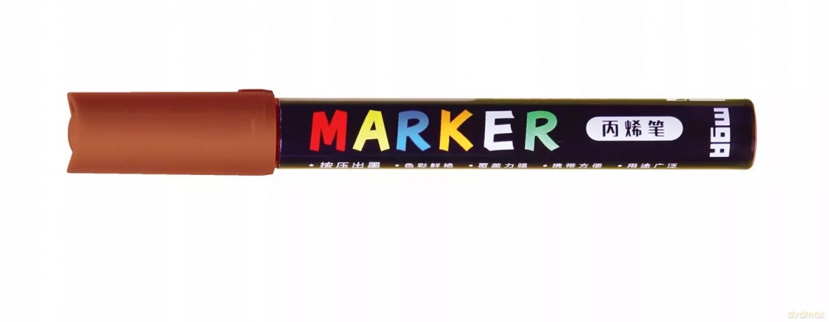 Marker akrylowy M&G 1-2 mm rudy