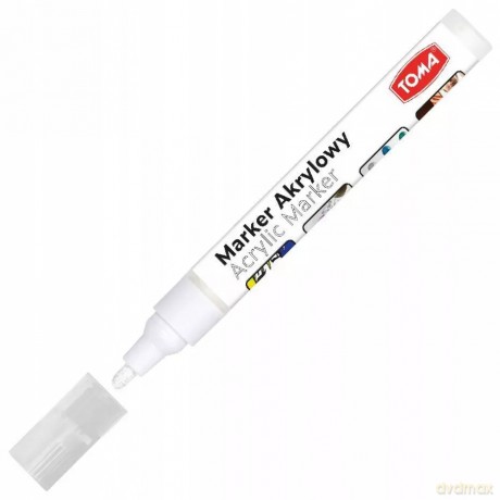Marker akrylowy Toma biały 2,5 mm
