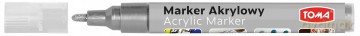 Marker akrylowy Toma TO-402 2,5 mm srebrny