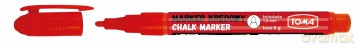 Marker kredowy czerwony Toma 1 szt.