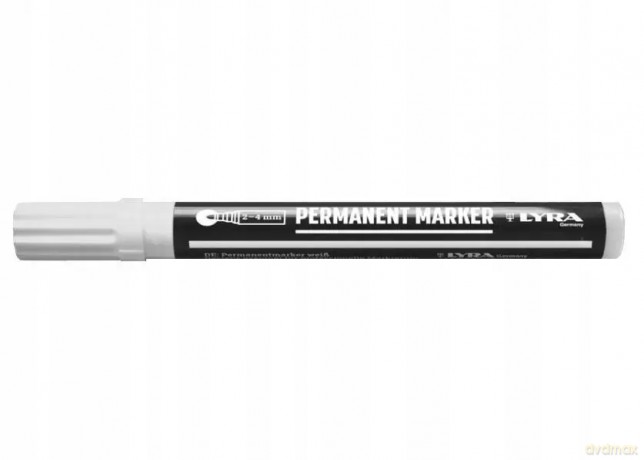 Marker permanentny biały LYRA Industry 2-4mm