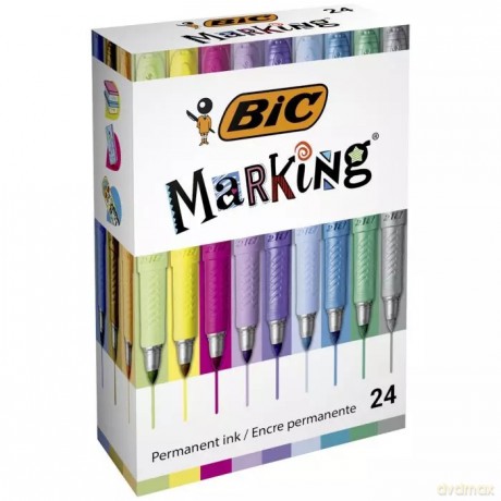 Marker permanentny okrągły Bc Marking Mix Kol pudełko A 24