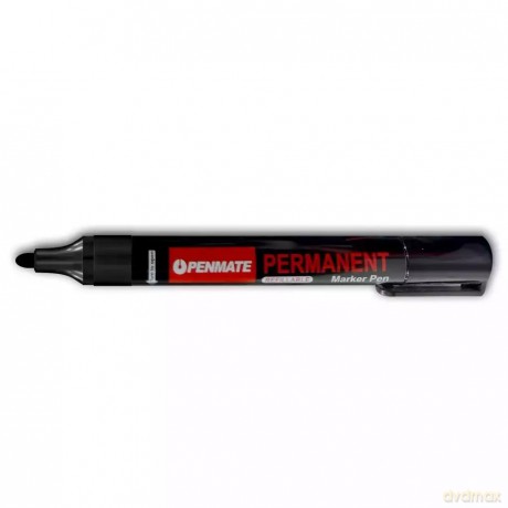 Marker permanenty okrągły czarny (12szt)PENMATE