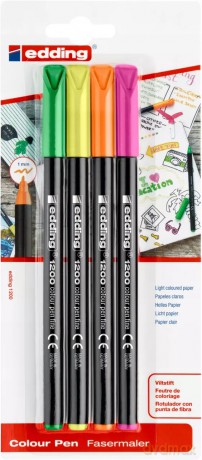 Marker zmazywalny wielokolorowy Edding 4 szt.
