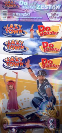 Lazy Town Leniuchowo. Do dzieła! Zestaw 3 książki + prezent [KSIĄŻKA]