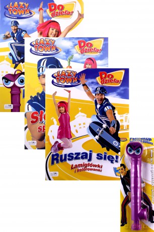 Lazy Town Leniuchowo. Do dzieła! Zestaw 3 książki + prezent [KSIĄŻKA]