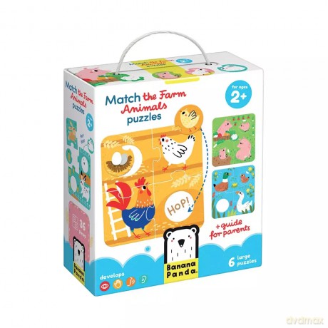 Match the Farm. Animals Puzzles [KSIĄŻKA]