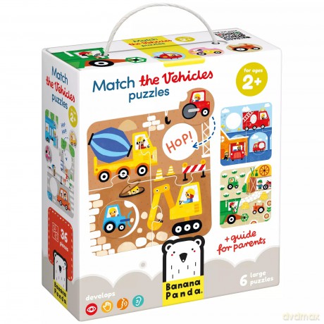Match the Vehicles. Puzzles 2+ [KSIĄŻKA]