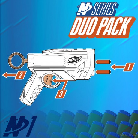 NERF N Series Duo Pack, pistolety i wyrzutnie