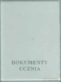 Okładka na dokumenty ucznia pionowa srebrna [KSIĄŻKA]