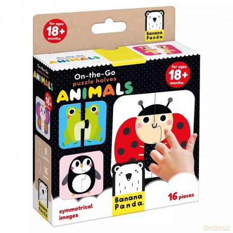 On-the-Go Puzzle Halves. Animals 18m+ [KSIĄŻKA]