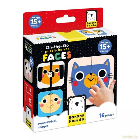 On-the-Go Puzzle Halves. Faces 15m+ [KSIĄŻKA]