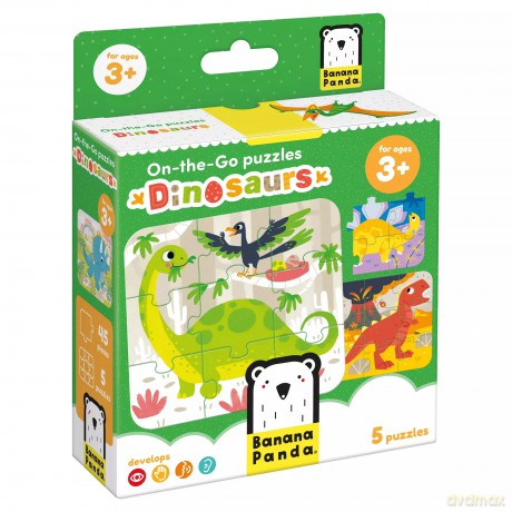On-the-Go Puzzles. Dinosaurs 3+ [KSIĄŻKA]