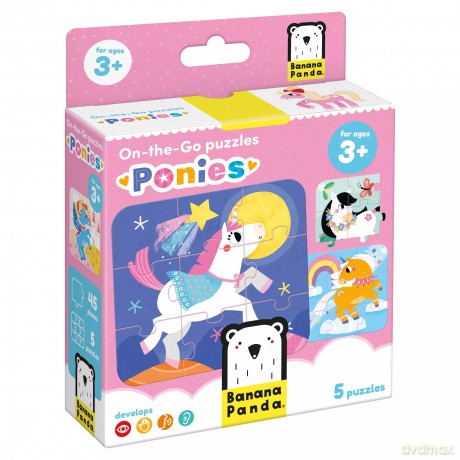On-the-Go Puzzles. Ponies 3+ [KSIĄŻKA]