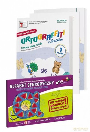 Ortograffiti z Bratkiem. Wersja 45 minut. Klasa 1. Komplet pomocy dydaktycznych. [KSIĄŻKA]