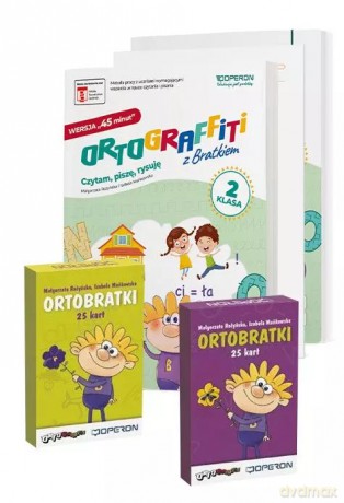 Ortograffiti z Bratkiem. Wersja 45 minut. Klasa 2. Komplet pomocy dydaktycznych. [KSIĄŻKA]