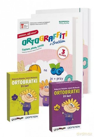 Ortograffiti z Bratkiem. Wersja 45 minut. Klasa 3. Komplet pomocy dydaktycznych. [KSIĄŻKA]