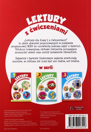 Lektury dla klasy 1 z ćwiczeniami - Anna Wiśniewska, Irena Micińska-Łyżniak [KSIĄŻKA]