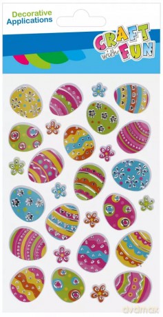 Ozdoba Dekoracyjna Naklejki 3d Pisanki 28szt. Wielkanoc Craft with Fun 531852 [KSIĄŻKA]