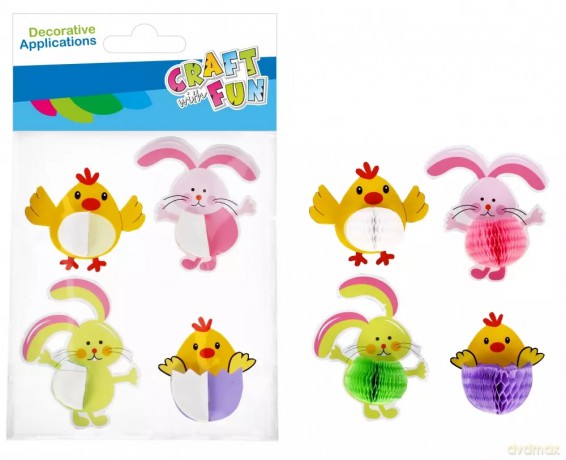 Ozdoba Dekoracyjna Naklejki Mic Harmonijkowe Wielkanoc Craft with Fun 531799 [KSIĄŻKA]