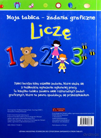 Liczę. Moja tablica - zadania graficzne + 4 kolorowe kredy [KSIĄŻKA]