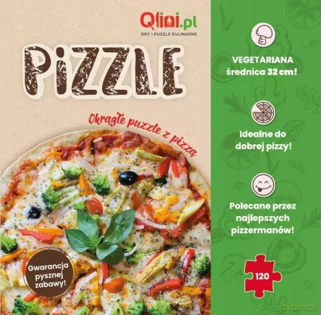 Pizzle. Okrągłe puzzle z pizzą. 120 el. [KSIĄŻKA]