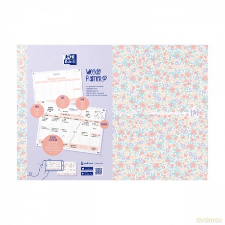 Planer Tygodniowy Oxford Floral A4 60 kartek