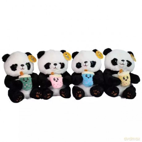 Pluszak Panda 25cm Stojaca z Kubkiem De
