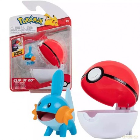 Pokemon Clip N Go Mudkip Pokeball [FIGURKA]