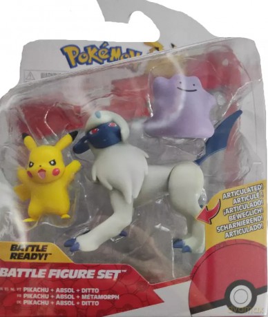 Pokemon. Battle figure set. Pikachu + Absol + Ditto [FIGURKA]